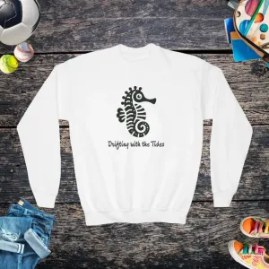 Seahorse Sweatshirt Cozy Fit Drifting with the Tides