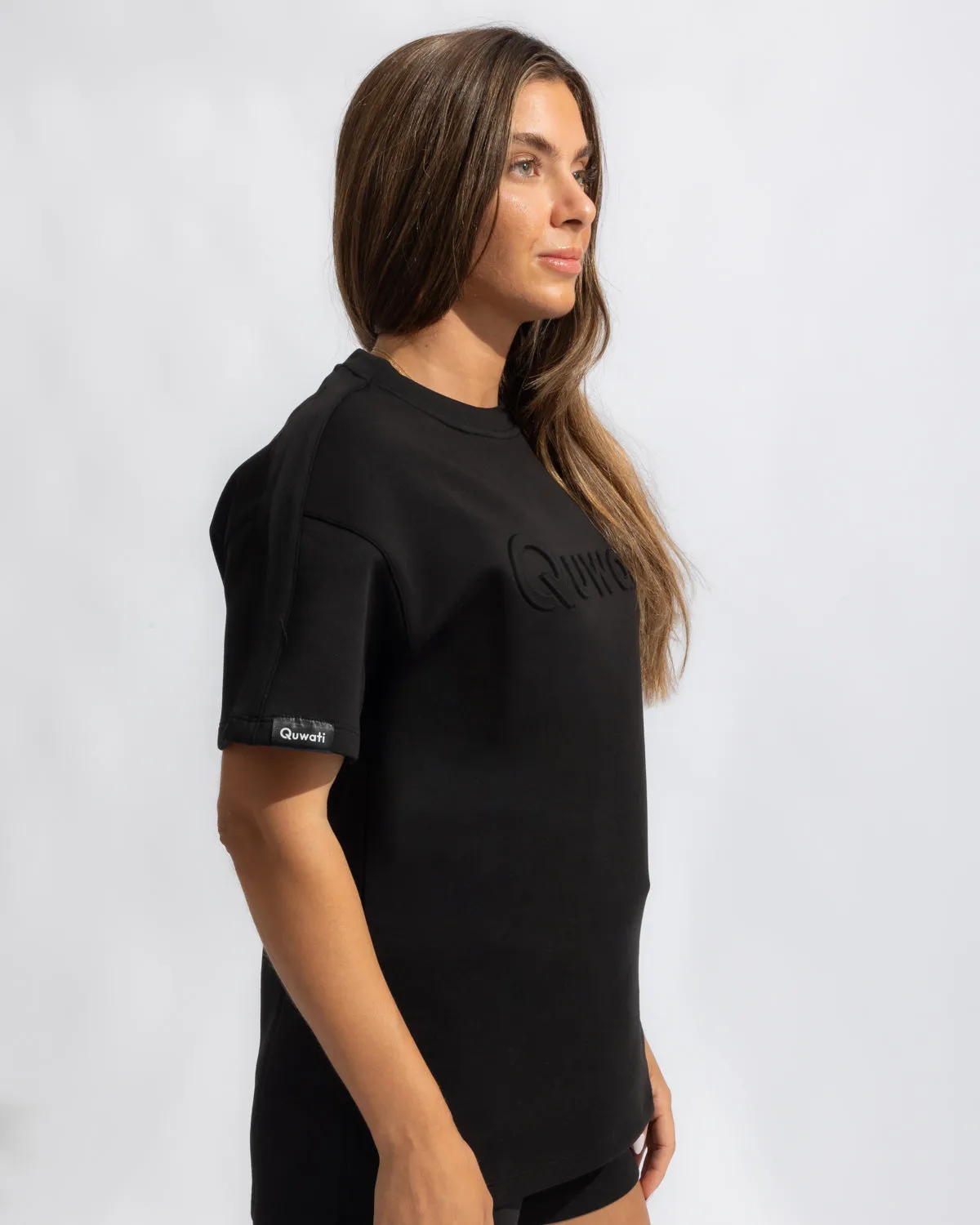 Shield Women Half Sleeve Pullover - Black