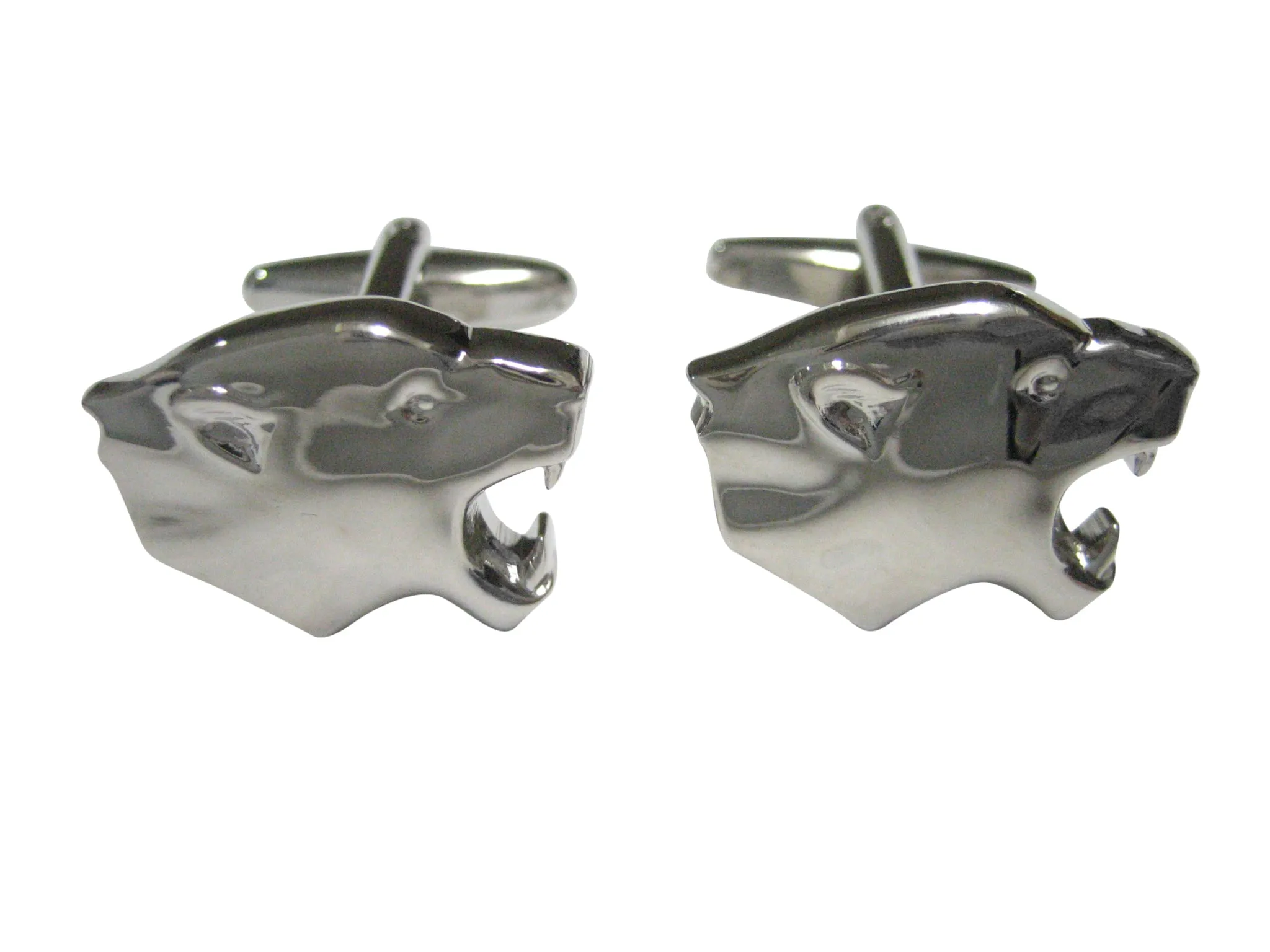 Silver Toned Puma Wild Cat Cufflinks
