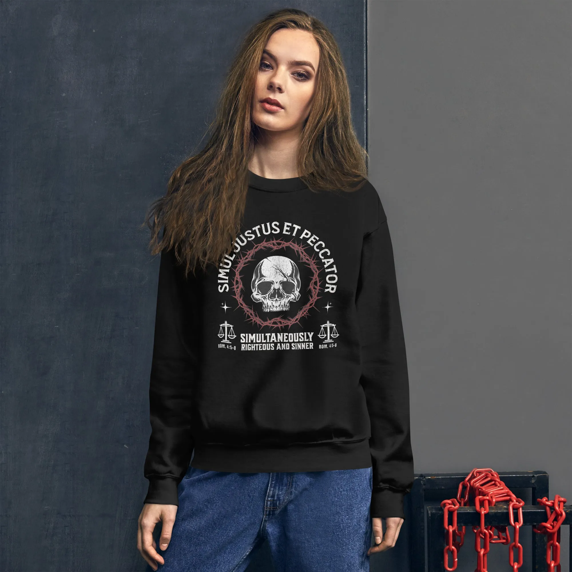 Simul Justus et Peccator - Crewneck Sweatshirt