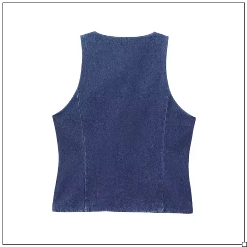 Sleeveless Button Up Denim Vest