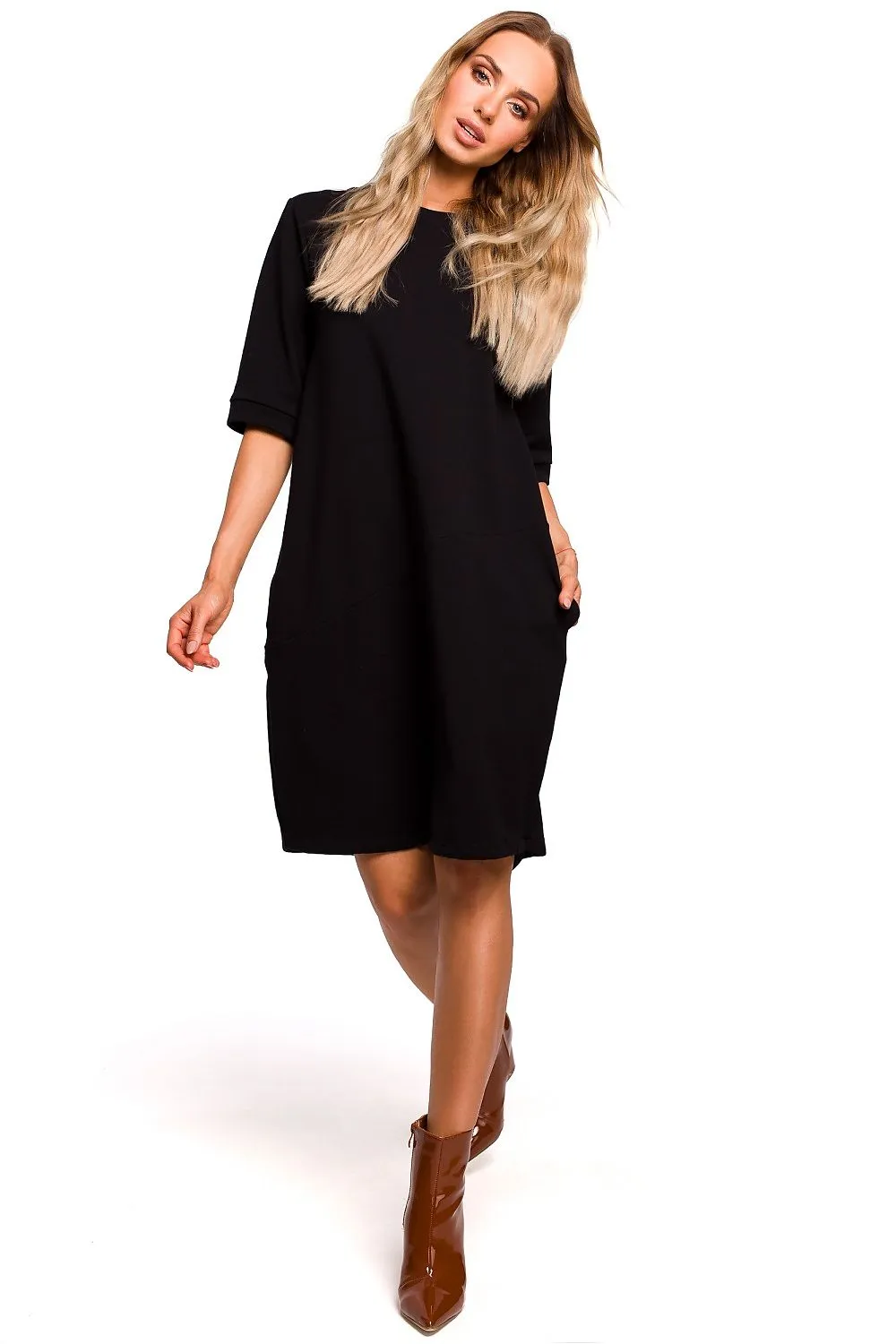 Slightly Oversized Drawstring Cotton Dress