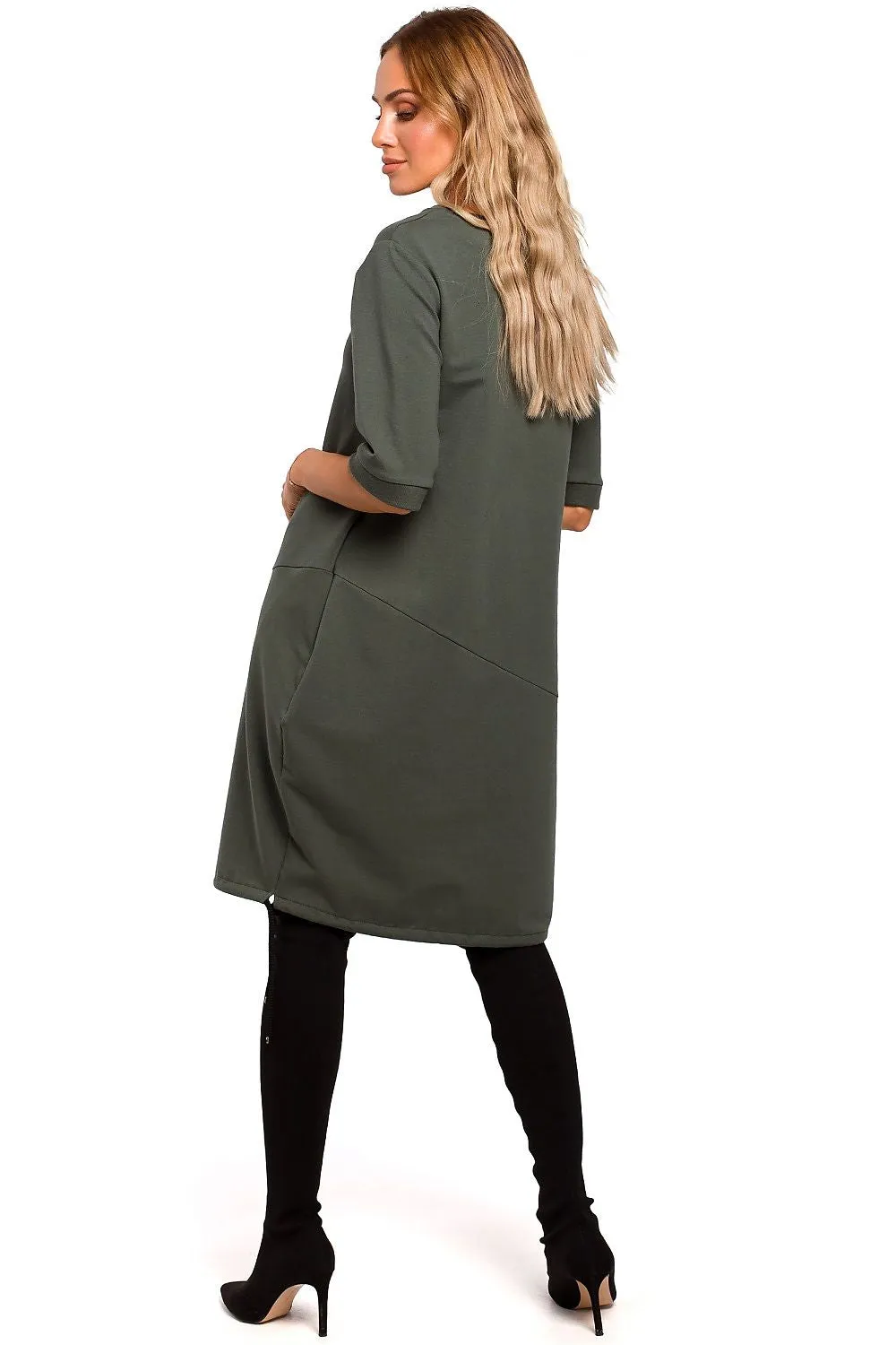 Slightly Oversized Drawstring Cotton Dress