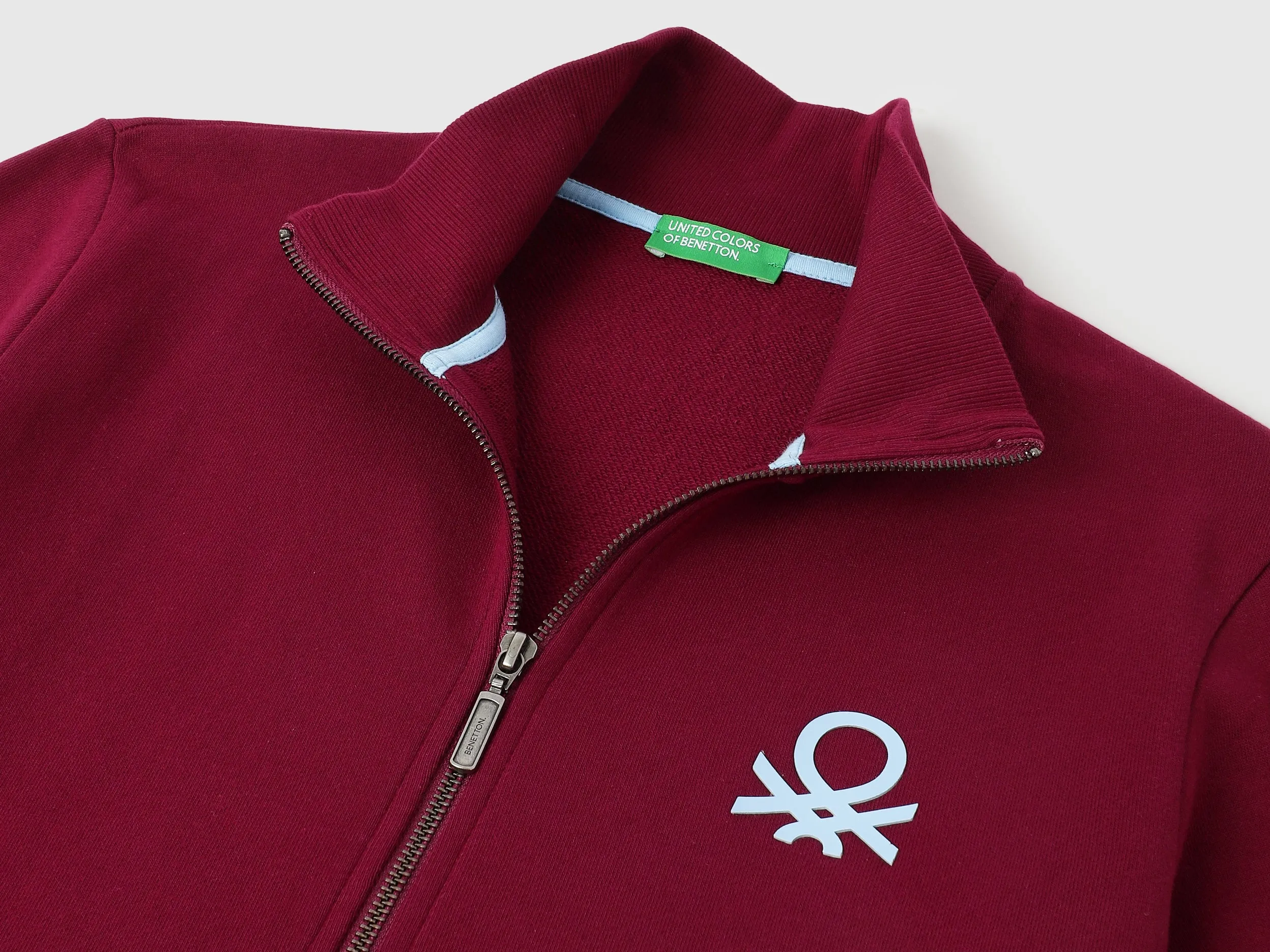 Slim Fit High Neck Solid Sweatshirts