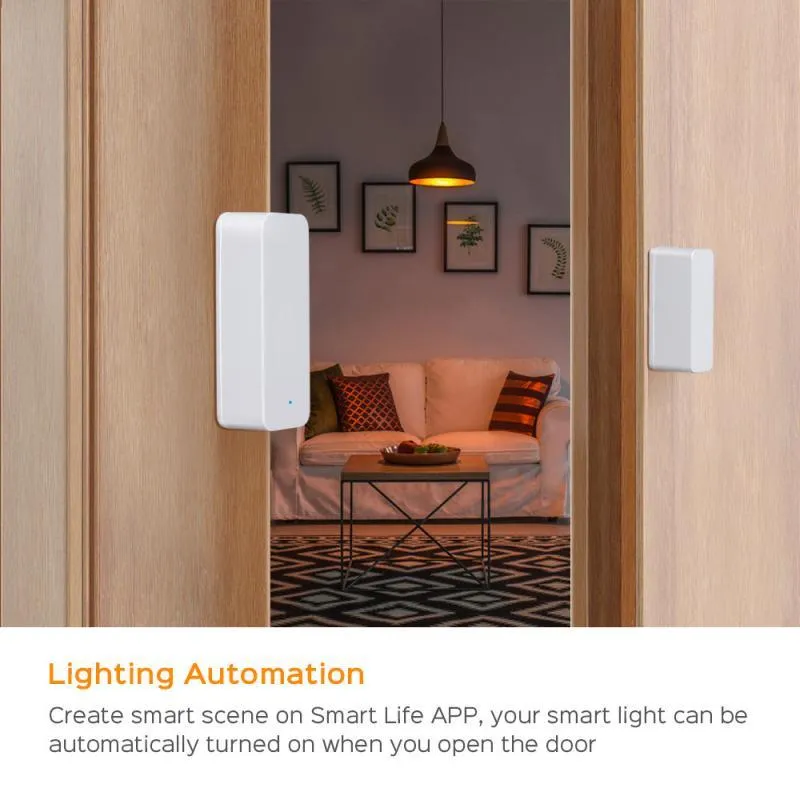 Smart WIFI Door Magnetic Alarm Detector Independent Magnetic Sensor Smart Life Compatible With Google Home Pratical