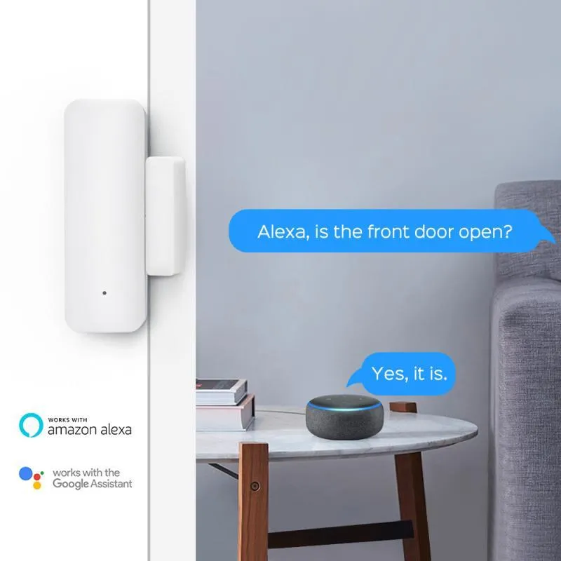 Smart WIFI Door Magnetic Alarm Detector Independent Magnetic Sensor Smart Life Compatible With Google Home Pratical