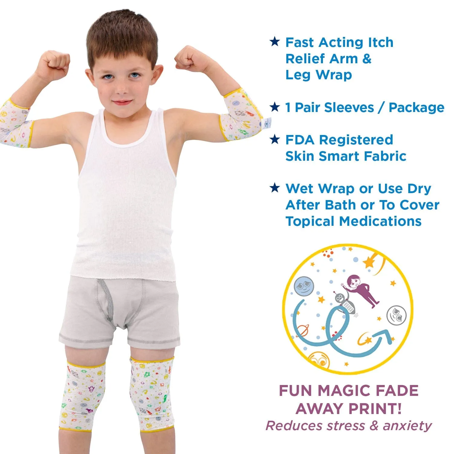 Soothems Eczema Sleeves For Children, Babies and Toddlers. May Also Be Used as Wet Wrap Sleeves for Arms or Legs Itch Relief