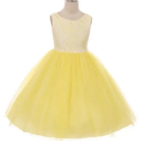 Sophia Dress - Lemon (No Sash)