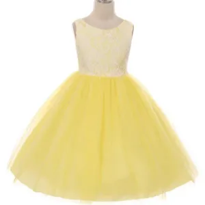 Sophia Dress - Lemon (No Sash)