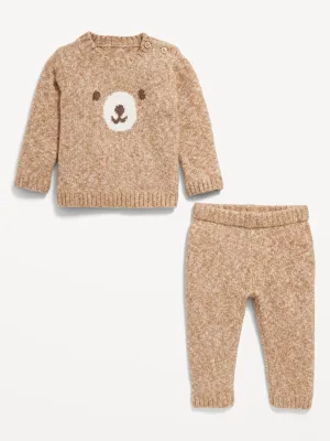 SoSoft Crew-Neck Graphic Sweater and Bottoms Set for Baby