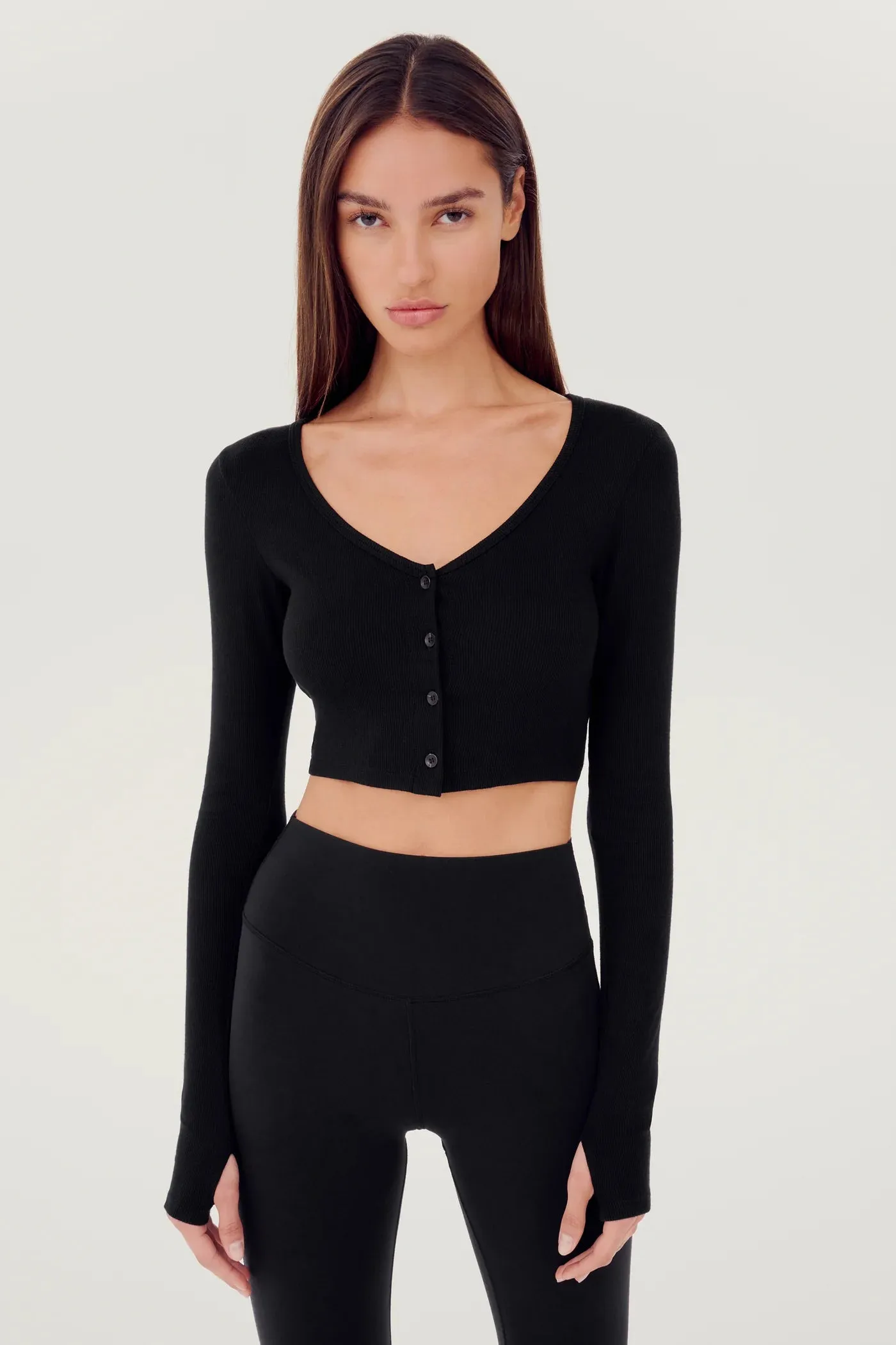 Splits59 Rene Rib Crop Cardigan