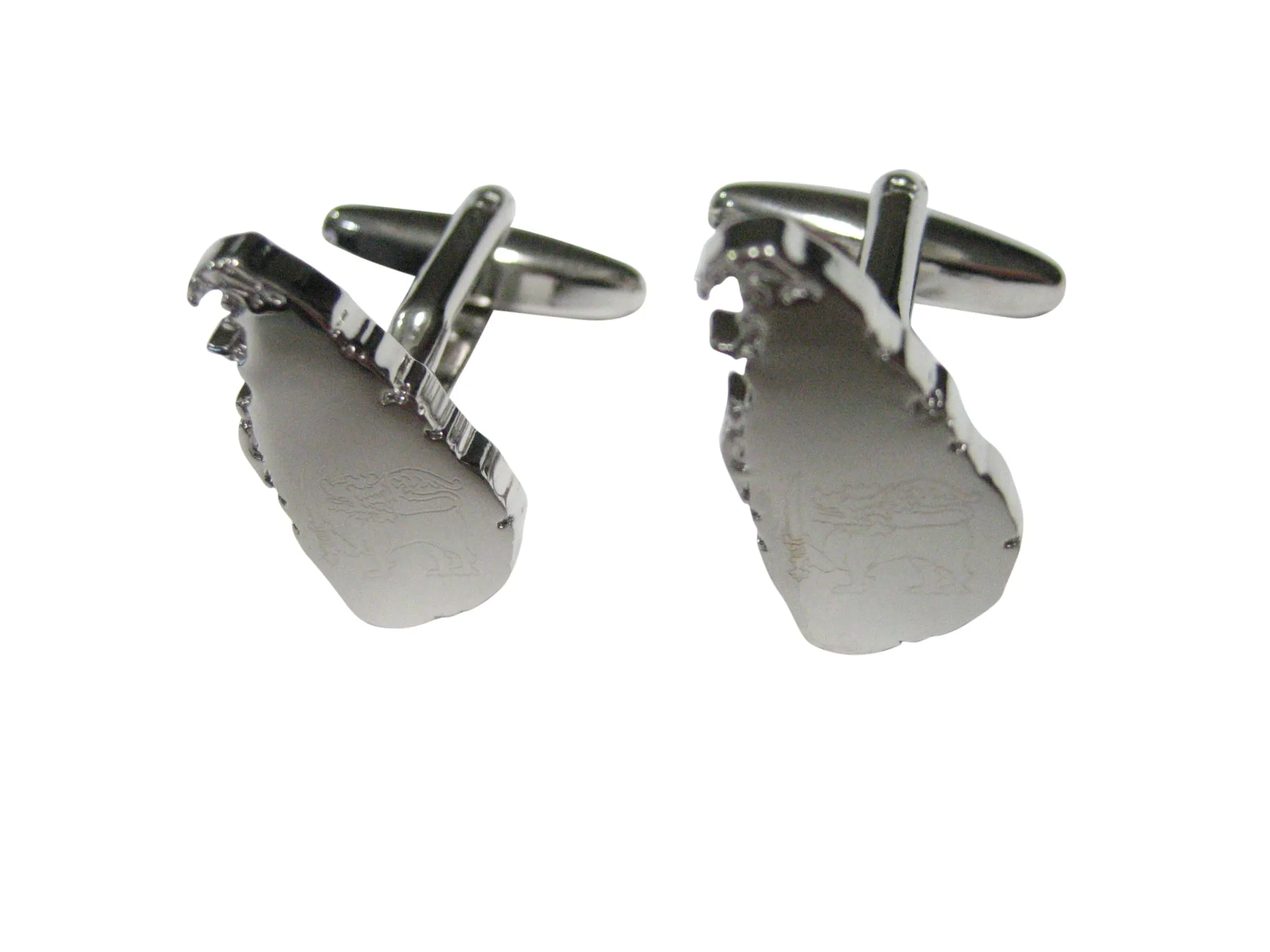 Sri Lanka Map Shape and Flag Design Cufflinks