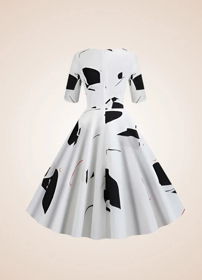 Steampunk Flower Print Dress