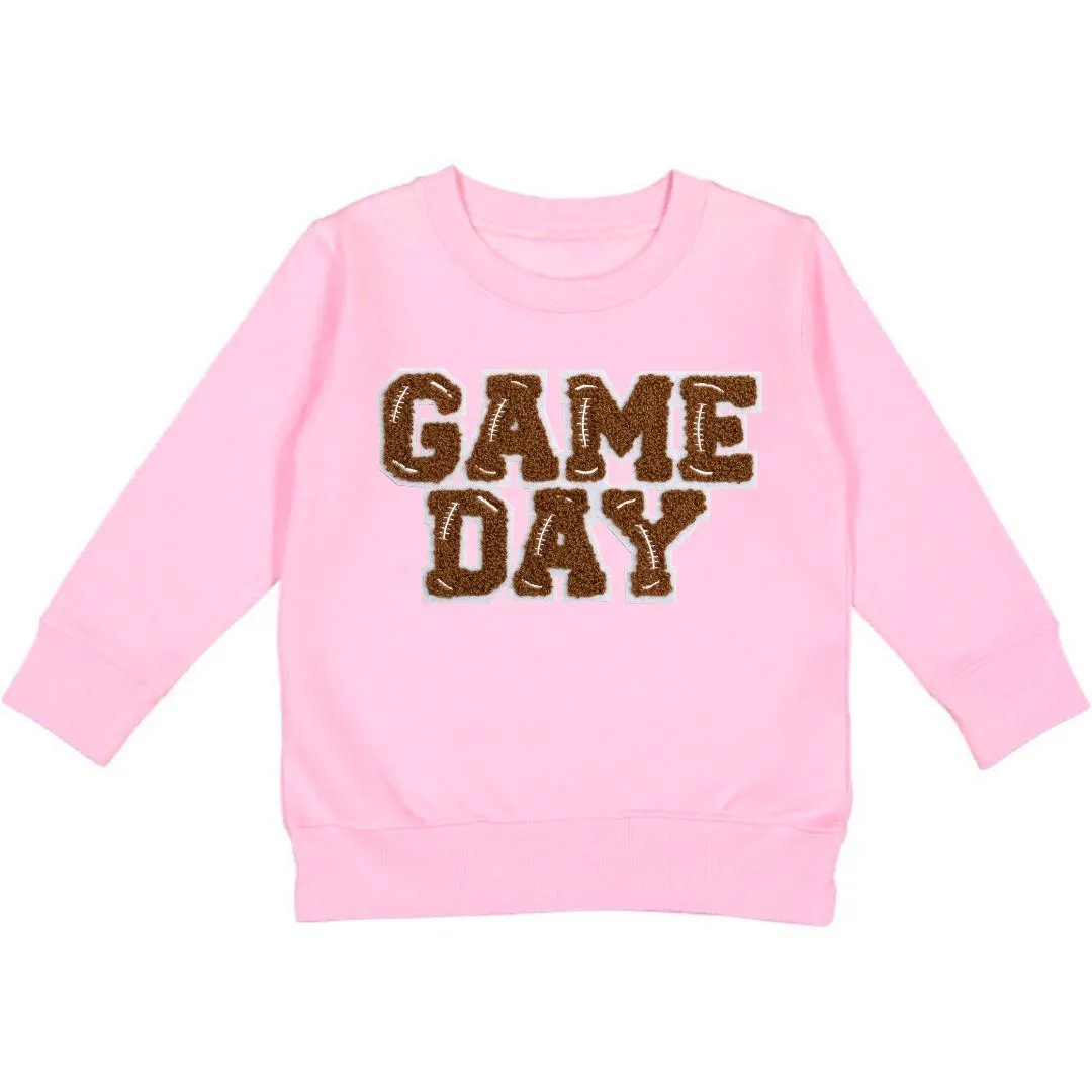Sweet Wink Game Day Patch L/S Pink Sweatshirt