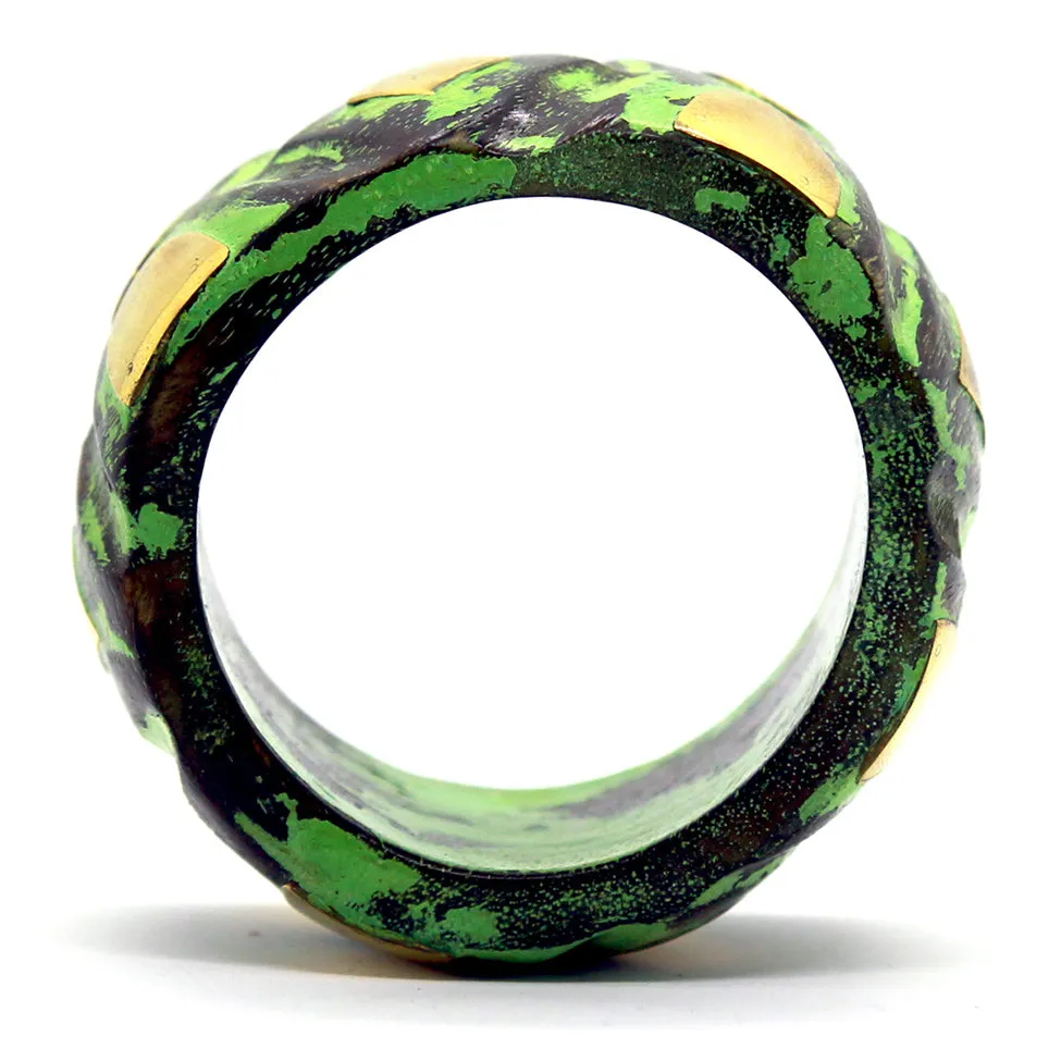 Terra: Indian Forest-Wood Green Bracelet