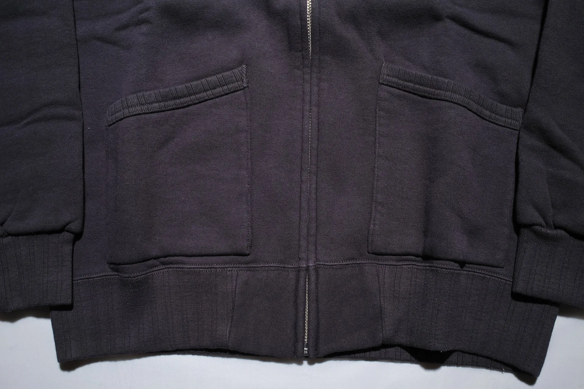 The Flat Head 11oz "Snowflake" Loopwheeled Zip-Up Sweatshirt (Black)