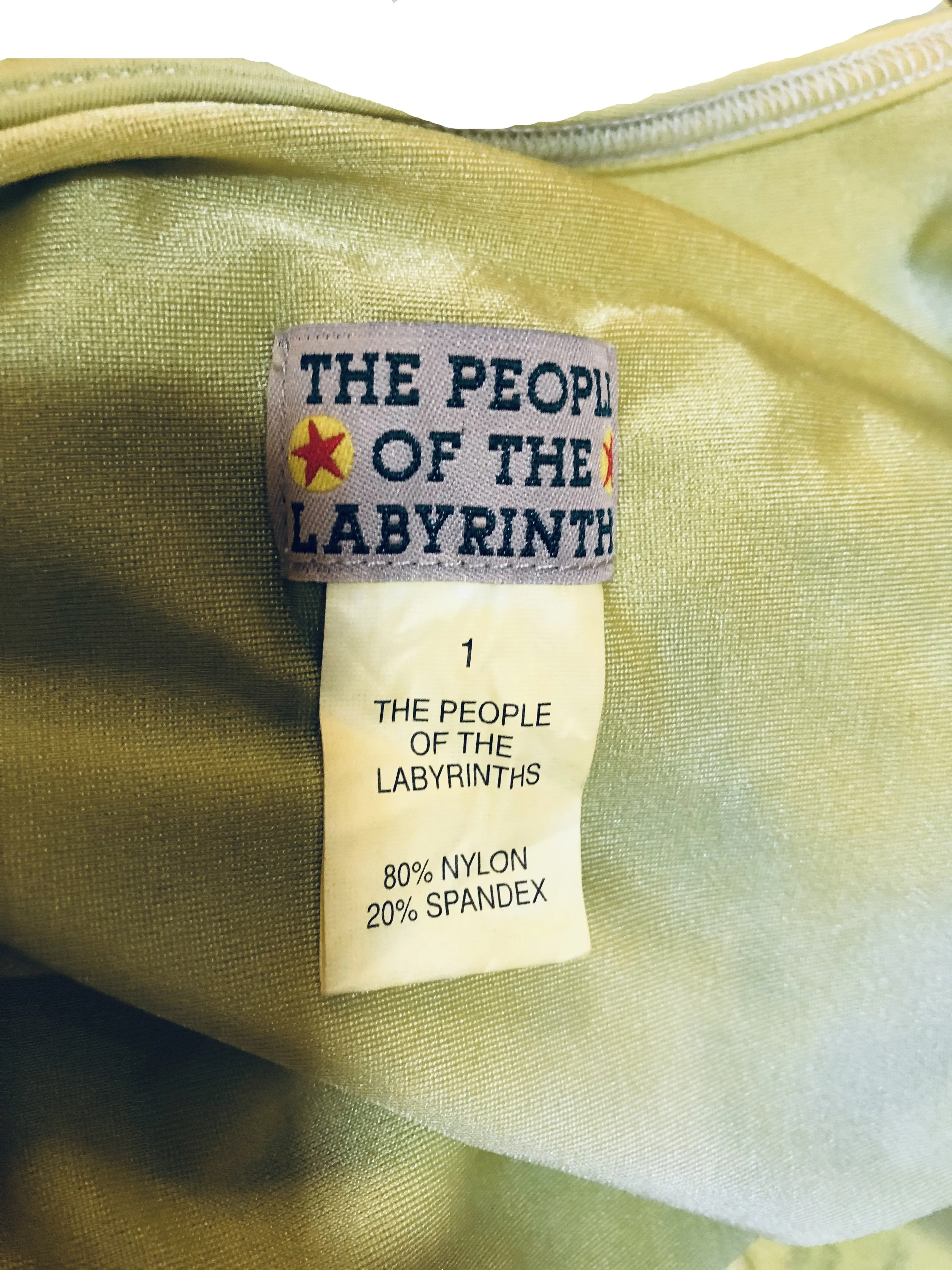 The People of the Labyrinths Yellow Green Tie Dye Jersey Tank Dress