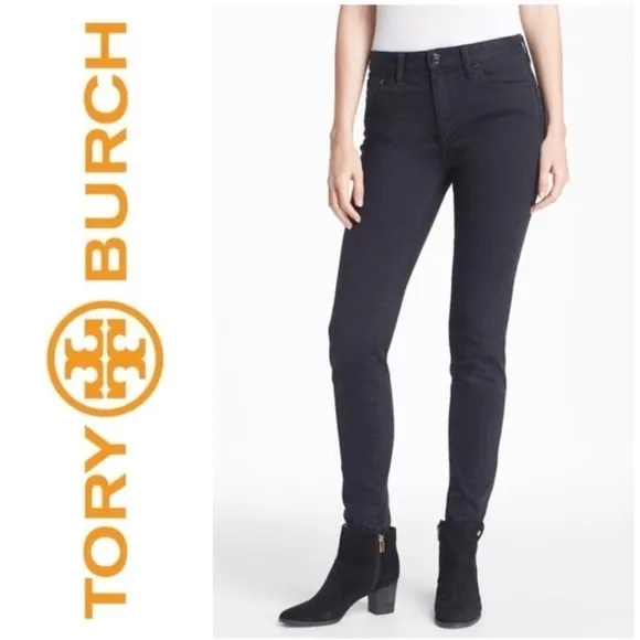 Tory Burch Mid Rise Skinny Jeans