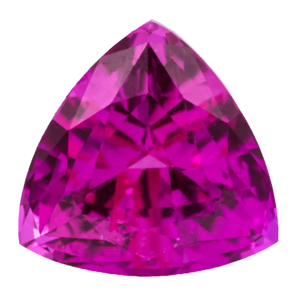 Trillion FAB Lab-Grown Pink Sapphire Gems