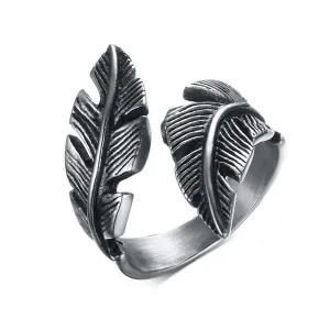 Twisted Feather Wrap Ring