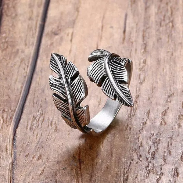 Twisted Feather Wrap Ring