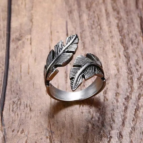 Twisted Feather Wrap Ring