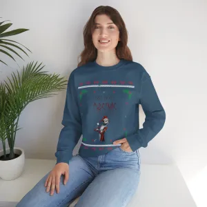 Unisex Twas The Night Before Christmas Typographical Art Crewneck Sweatshirt