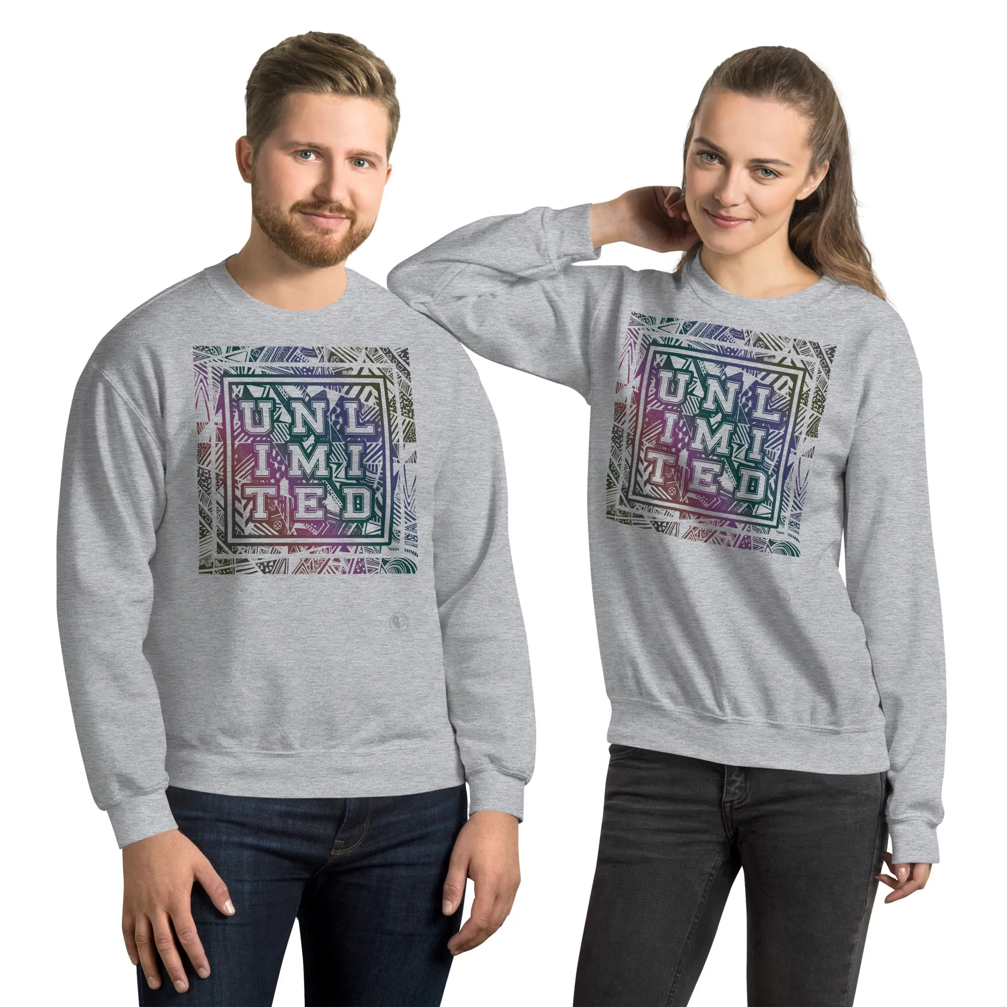 Unlimited Colorful - Printed Staple Unisex Crewneck Sweatshirt