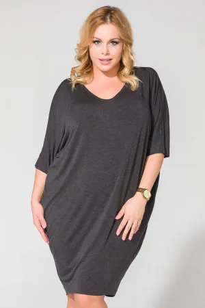 V-Neck Oversized Knit Dress