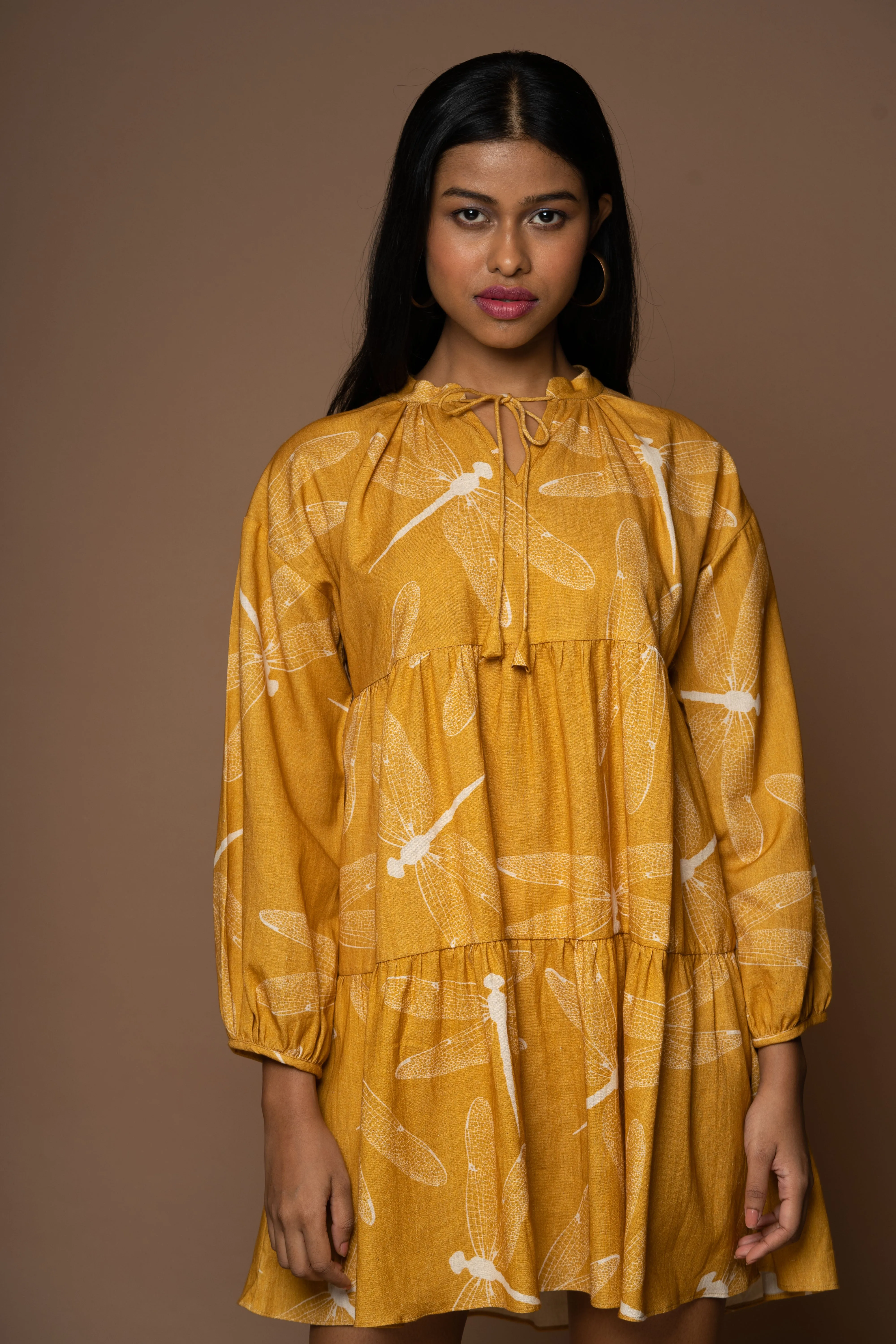 Vast Visions Short Dress in Memories Dragonflies Pattern