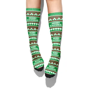 Vegan Holiday Socks Merry Kalesmas