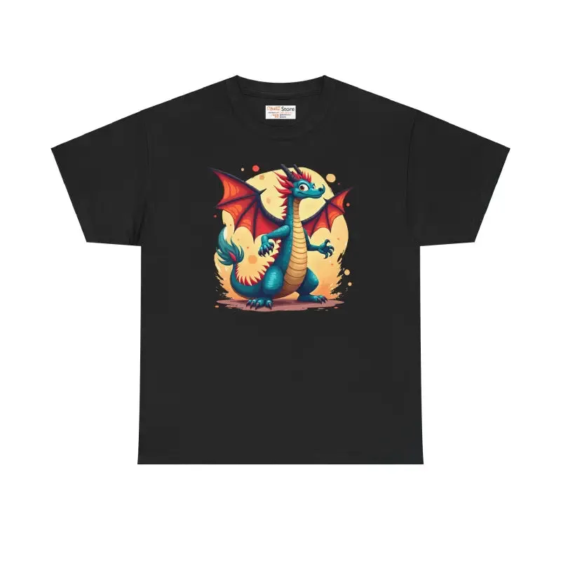 Vibrant Dragon Unisex Heavy Cotton Tee Unleash Style