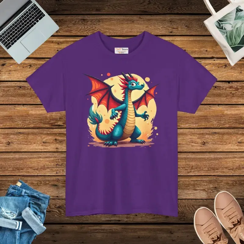 Vibrant Dragon Unisex Heavy Cotton Tee Unleash Style