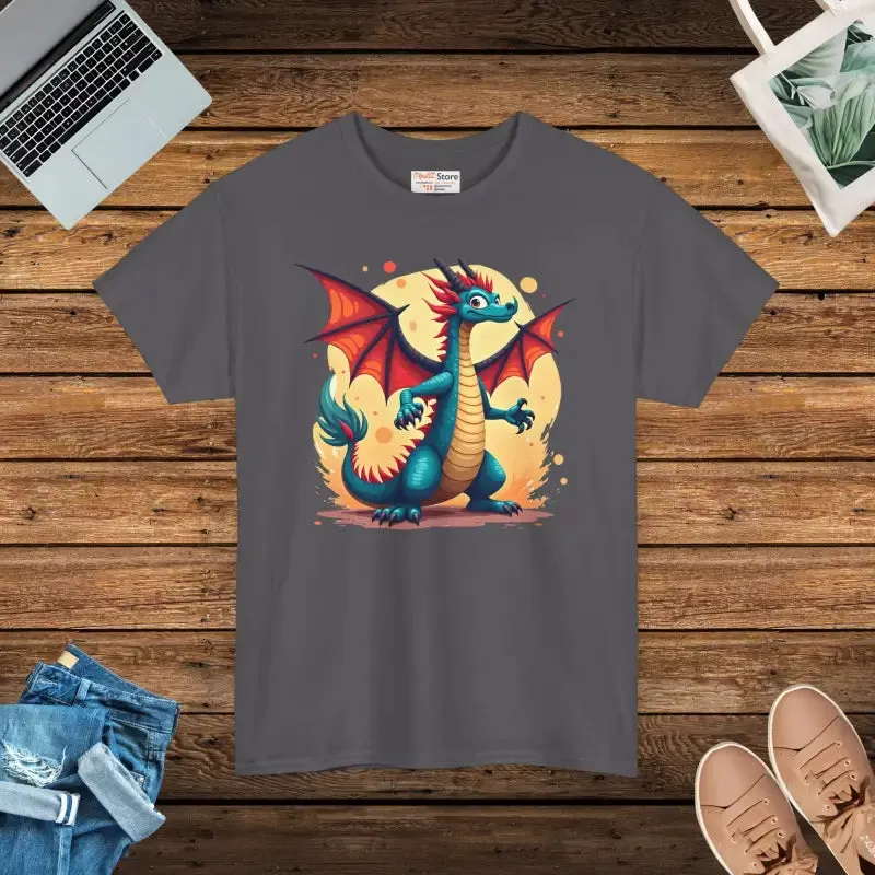 Vibrant Dragon Unisex Heavy Cotton Tee Unleash Style
