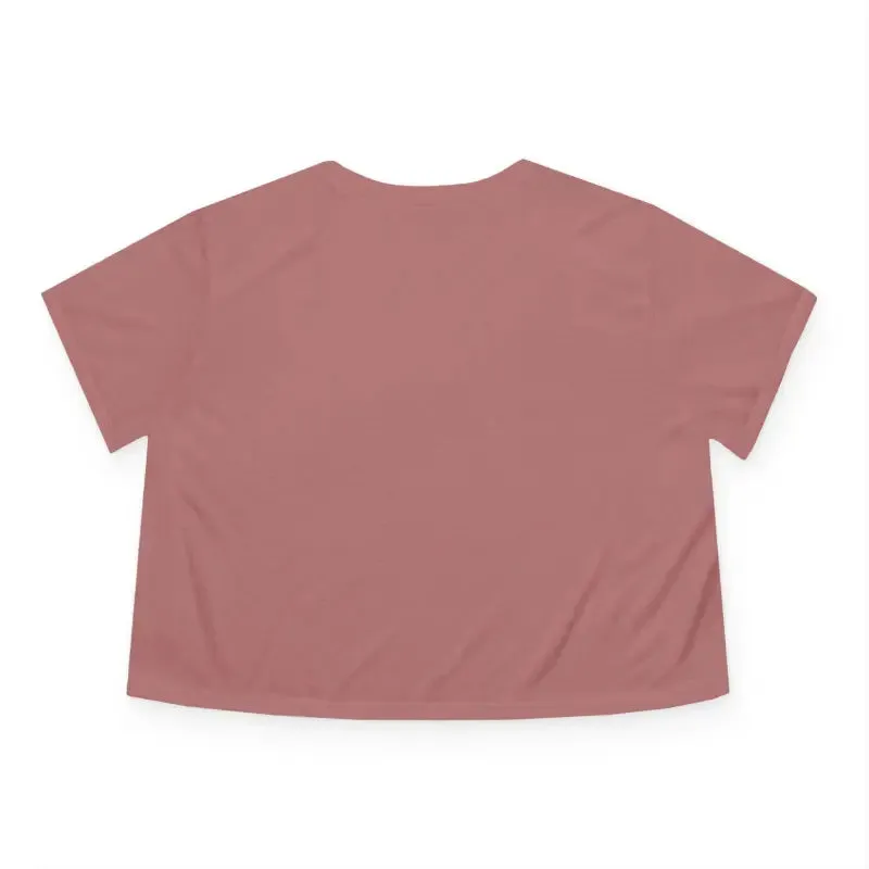 Vibrant Pink Flowers Flowy Cropped Tee