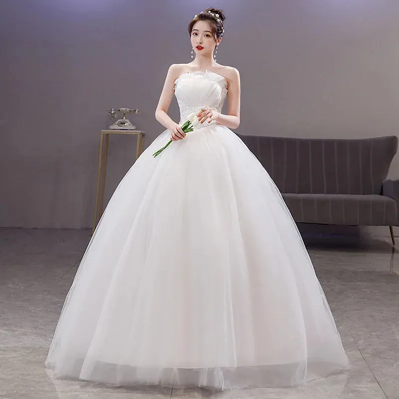 Wedding Dress Plus Size Evening Dress Korean Style Tube Top Temperament
