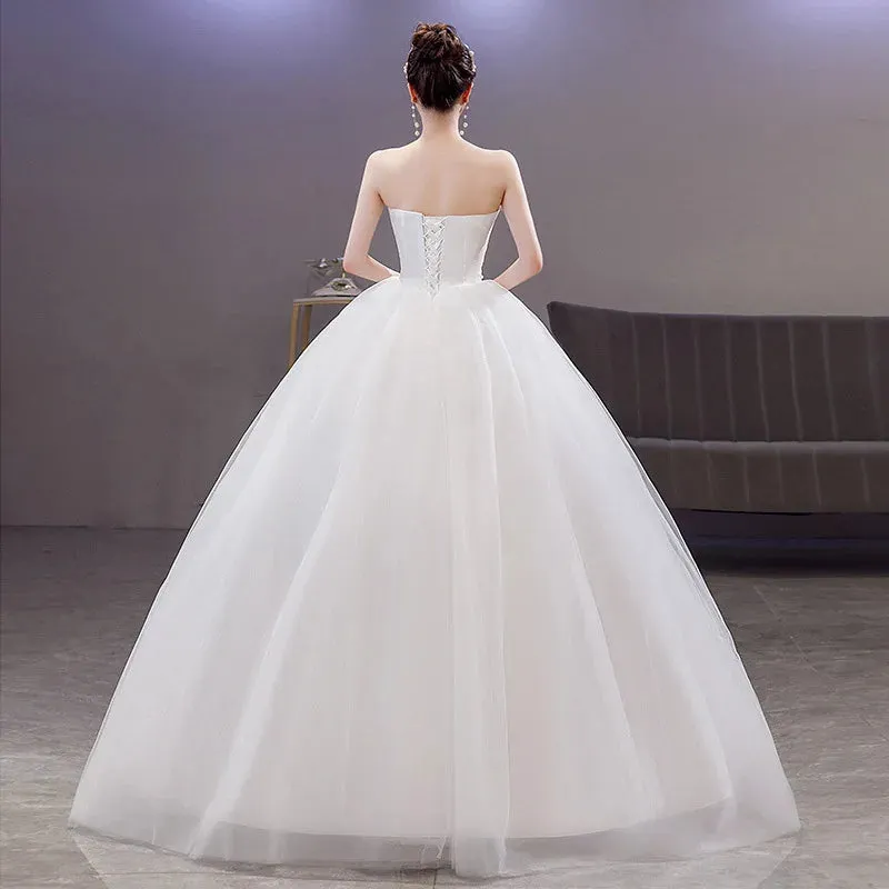 Wedding Dress Plus Size Evening Dress Korean Style Tube Top Temperament