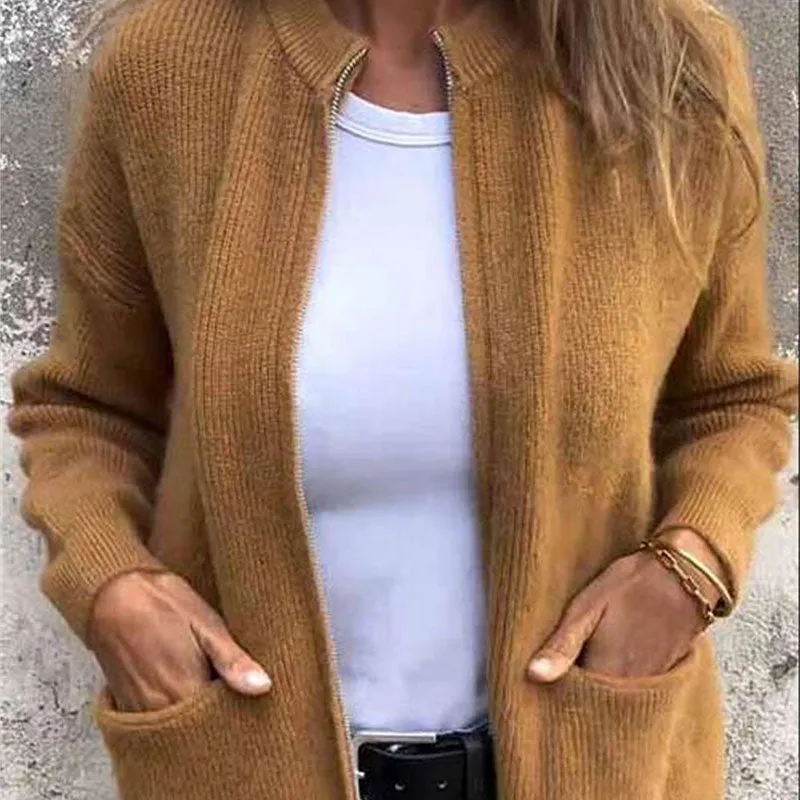 💕What should I wear tomorrow？💕Women's Cozy Zipper Knitted Jacket