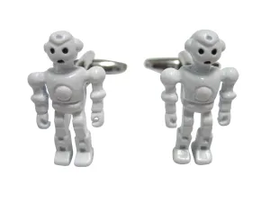 White Full Creepy Robot Cufflinks