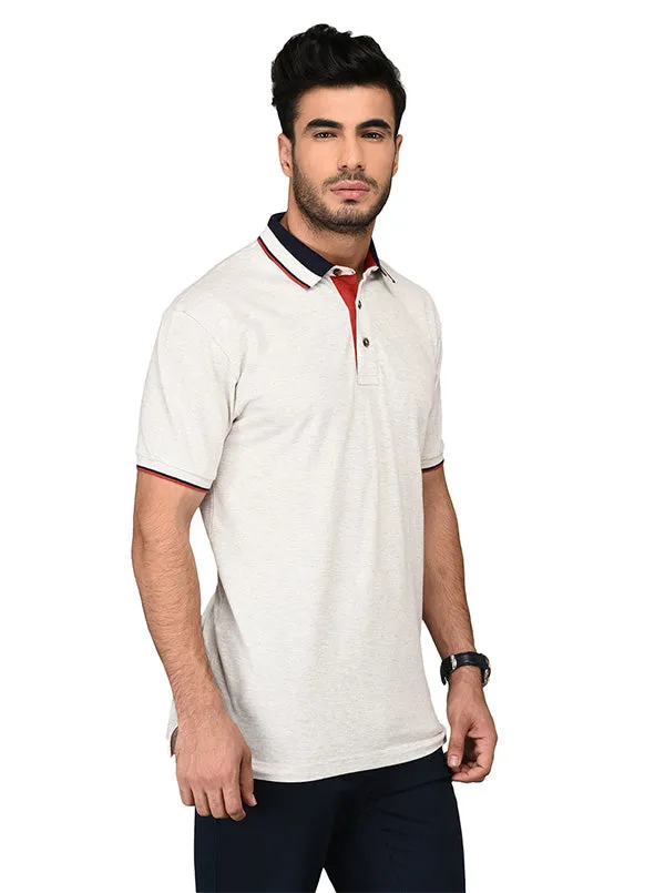 White Slim Fit Polo T-shirt | JadeBlue