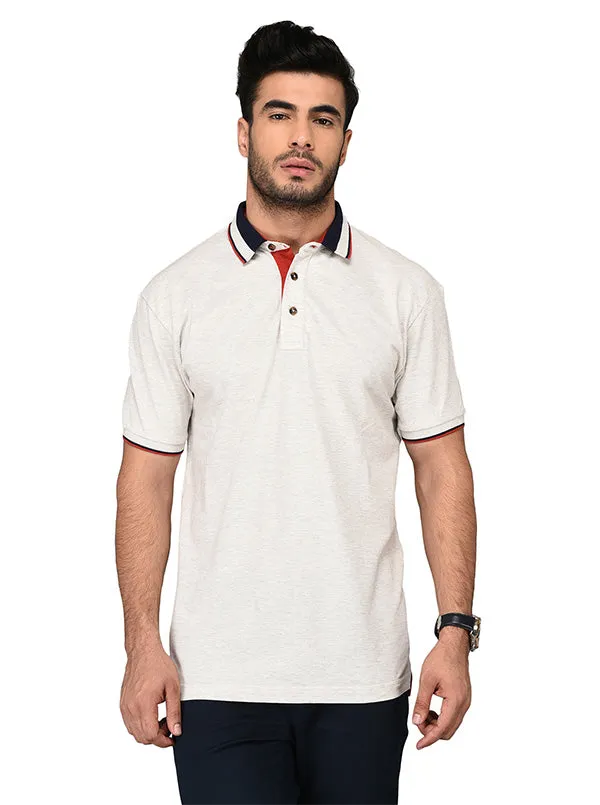 White Slim Fit Polo T-shirt | JadeBlue