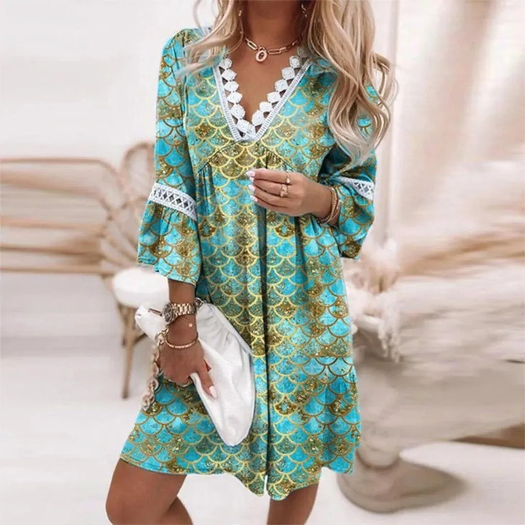 Wisteria - Classic Printed Woman's Dress