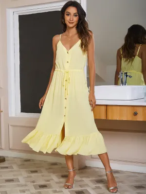 Women Solid Sleeveless Dress