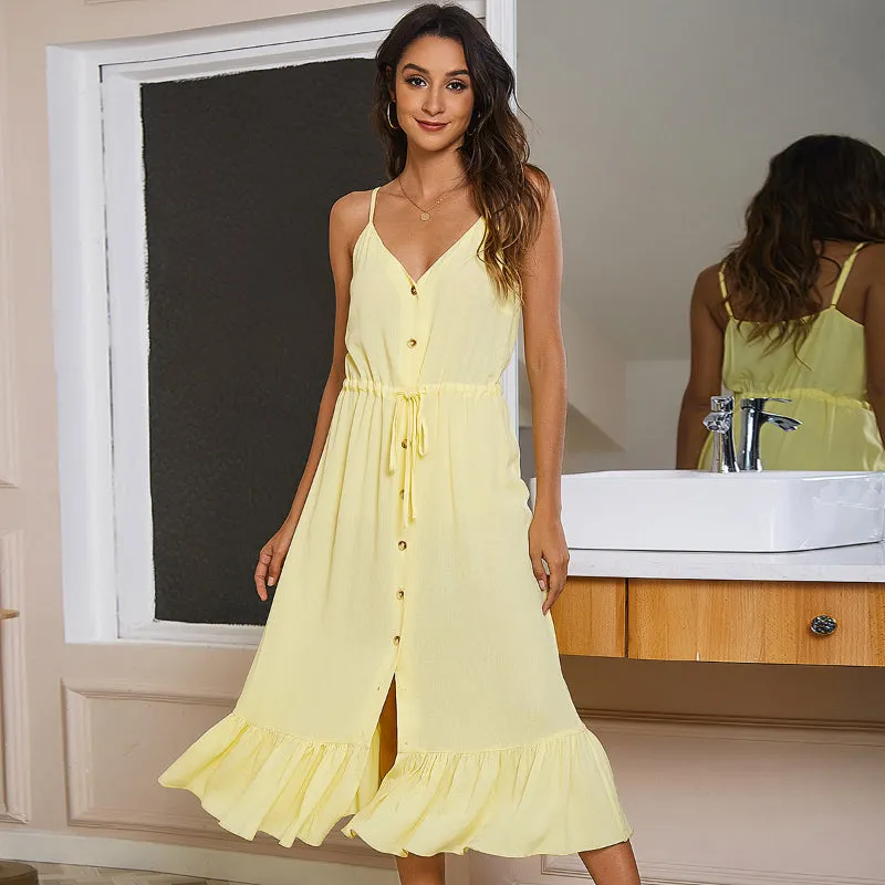 Women Solid Sleeveless Dress