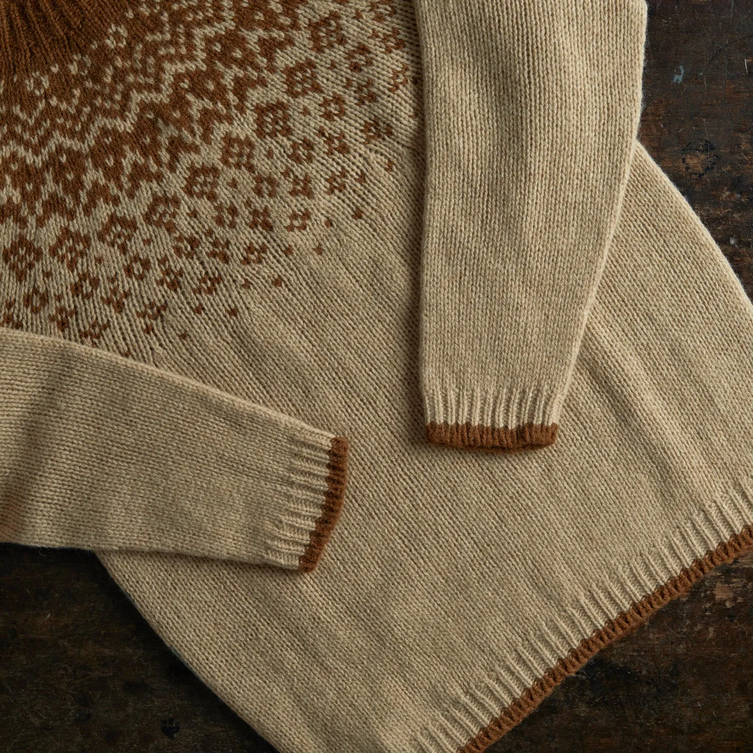 Womens Fauna Sweater - Lambswool - Barley