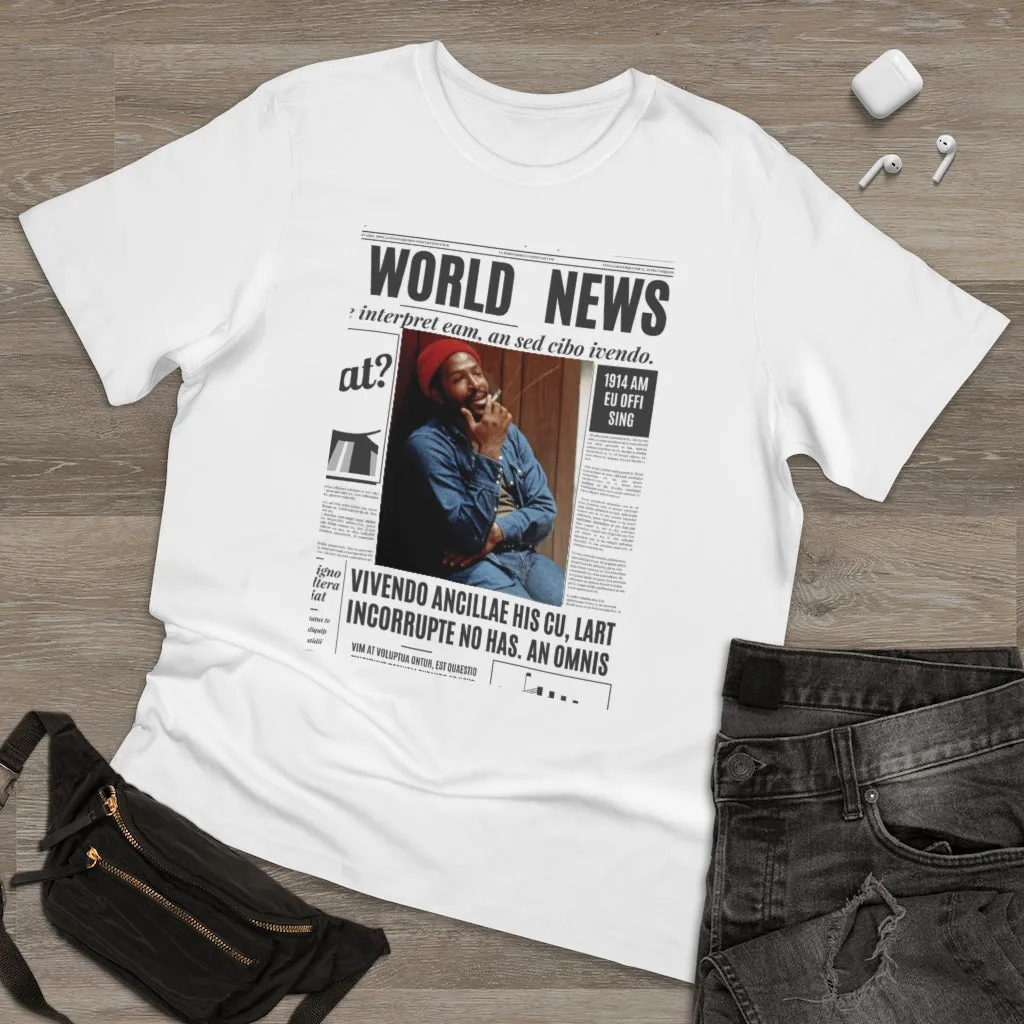 World News MARVIN GAYE (red cap) Unisex Deluxe T-shirt