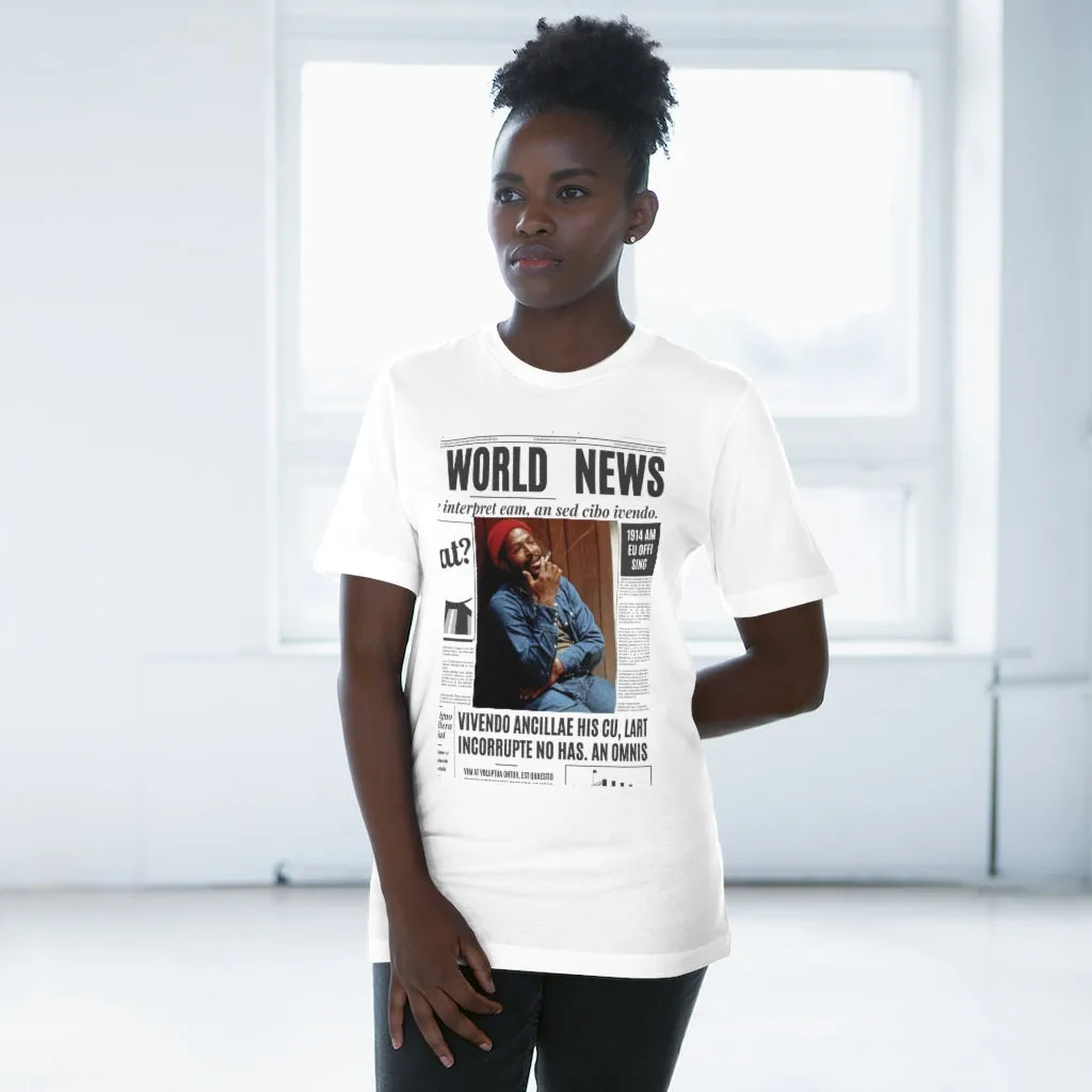 World News MARVIN GAYE (red cap) Unisex Deluxe T-shirt
