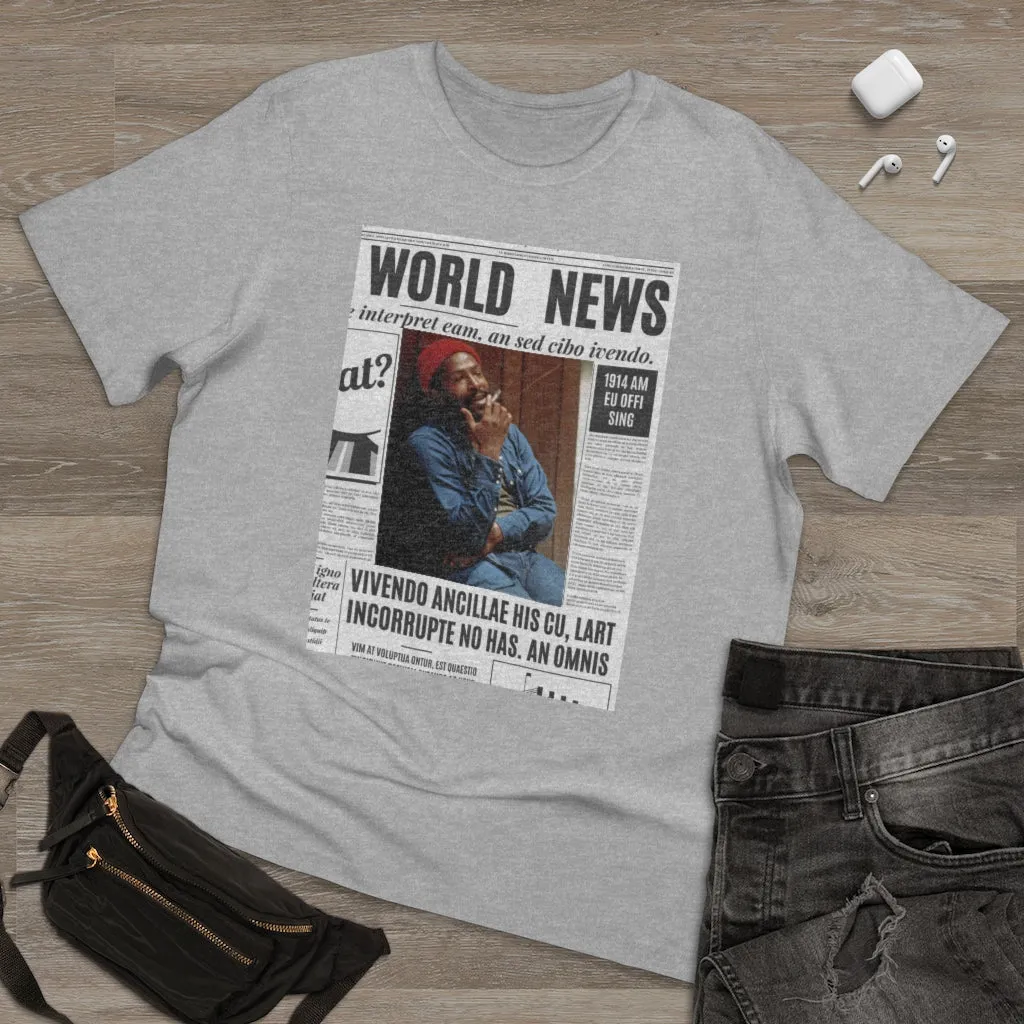 World News MARVIN GAYE (red cap) Unisex Deluxe T-shirt