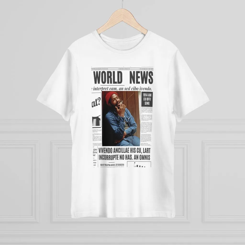 World News MARVIN GAYE (red cap) Unisex Deluxe T-shirt
