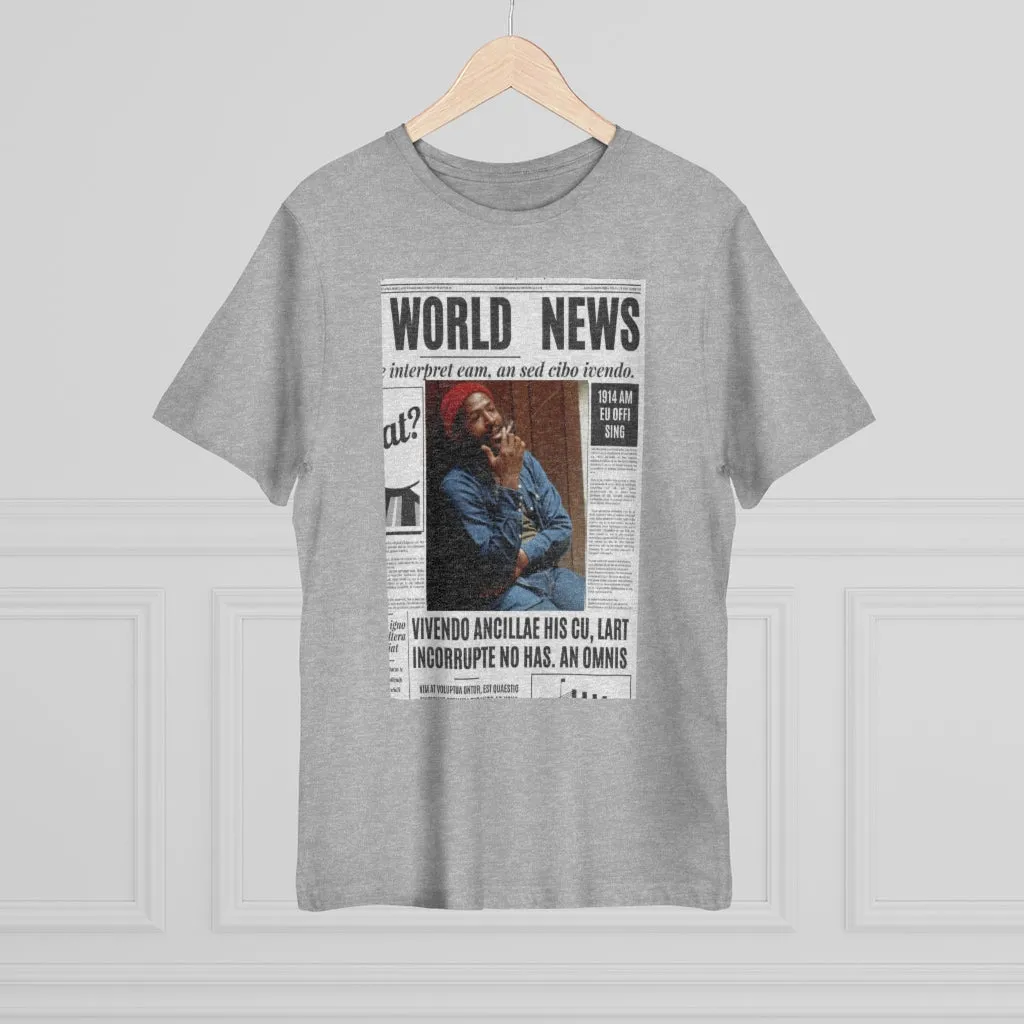 World News MARVIN GAYE (red cap) Unisex Deluxe T-shirt